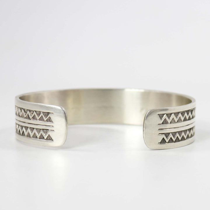 Silver Cuff by Gilbert Begay - Garland's