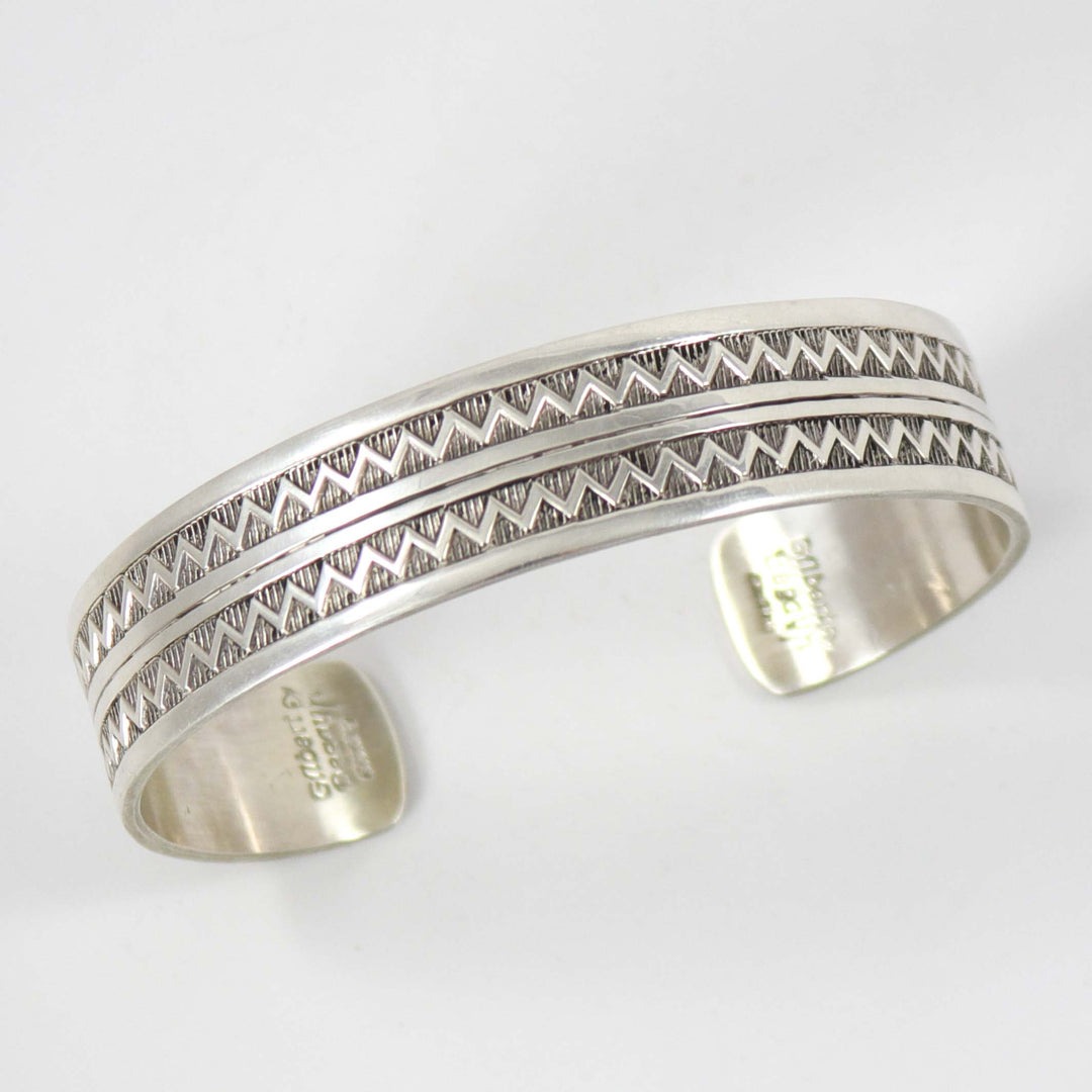 Silver Cuff by Gilbert Begay - Garland's
