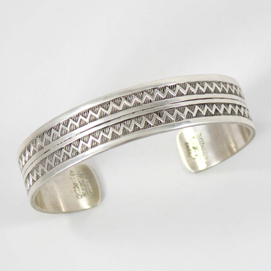 Silver Cuff by Gilbert Begay - Garland's