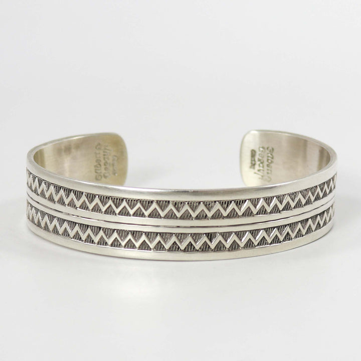 Silver Cuff by Gilbert Begay - Garland's