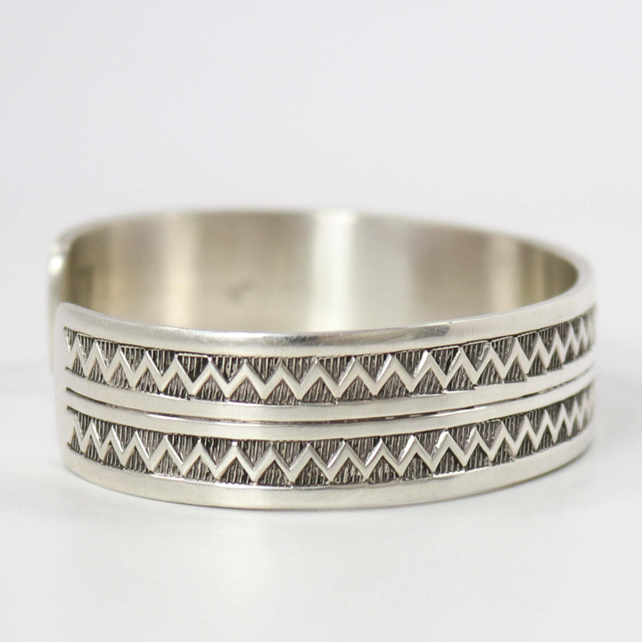 Silver Cuff by Gilbert Begay - Garland's
