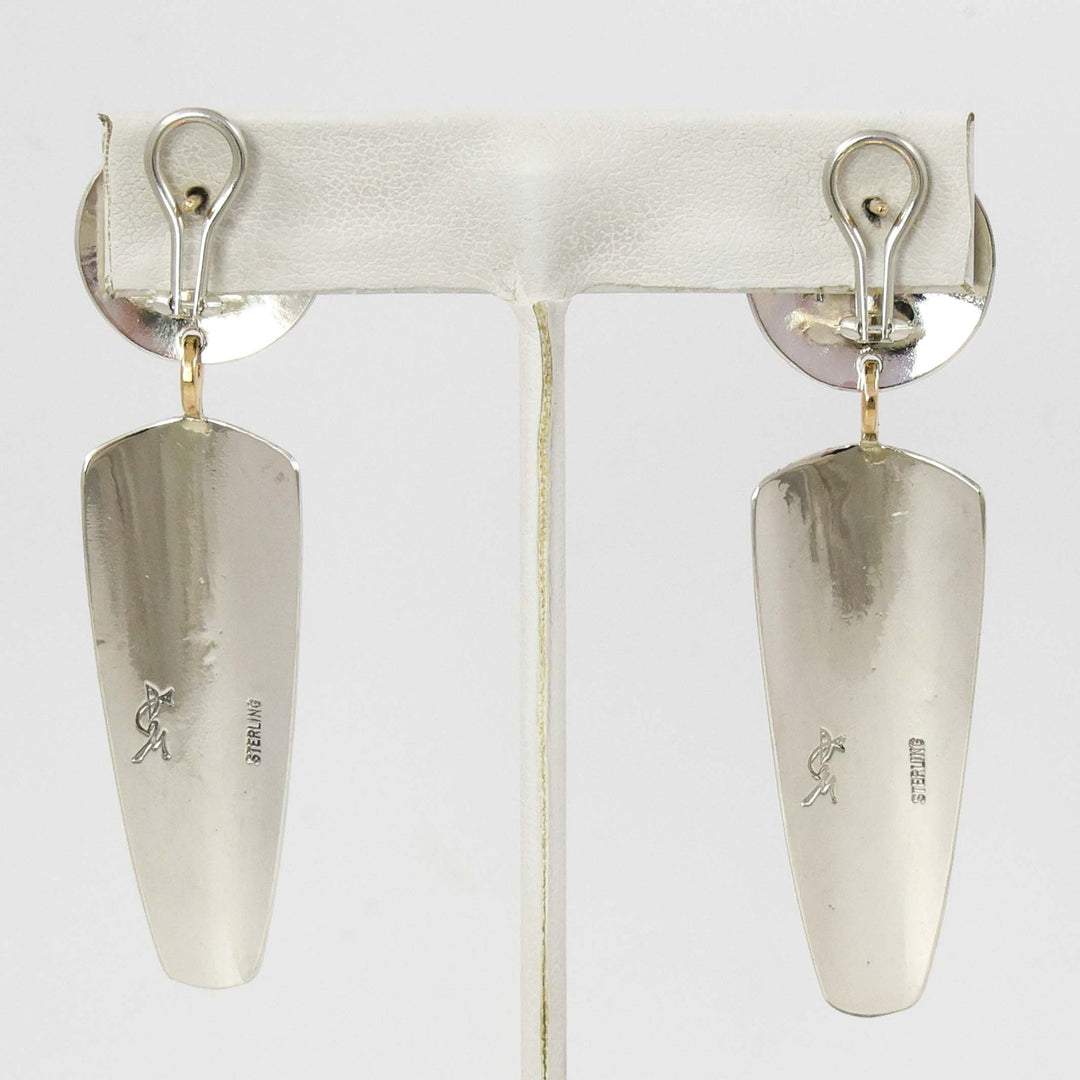 Silver Dangle Earrings by Duane Maktima - Garland's