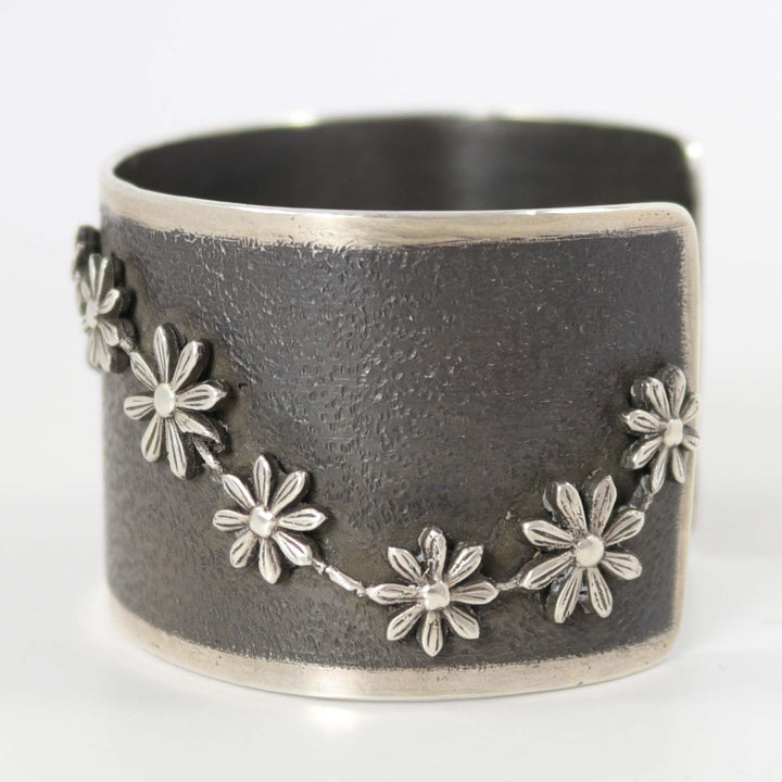 Silver Flower Cuff by Glenda Loretto - Garland's