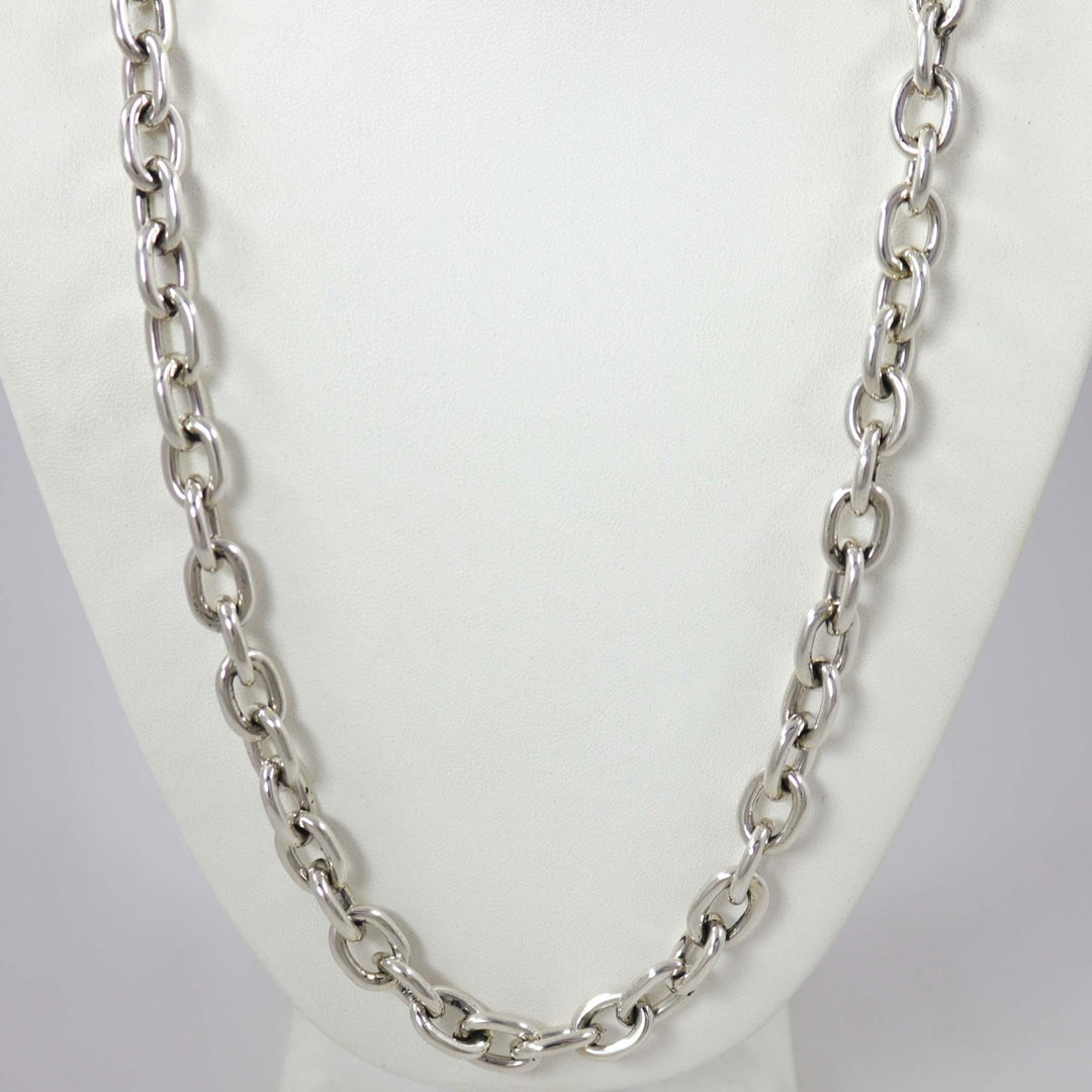 Silver Link Necklace by Anthony Redhorse - Garland's