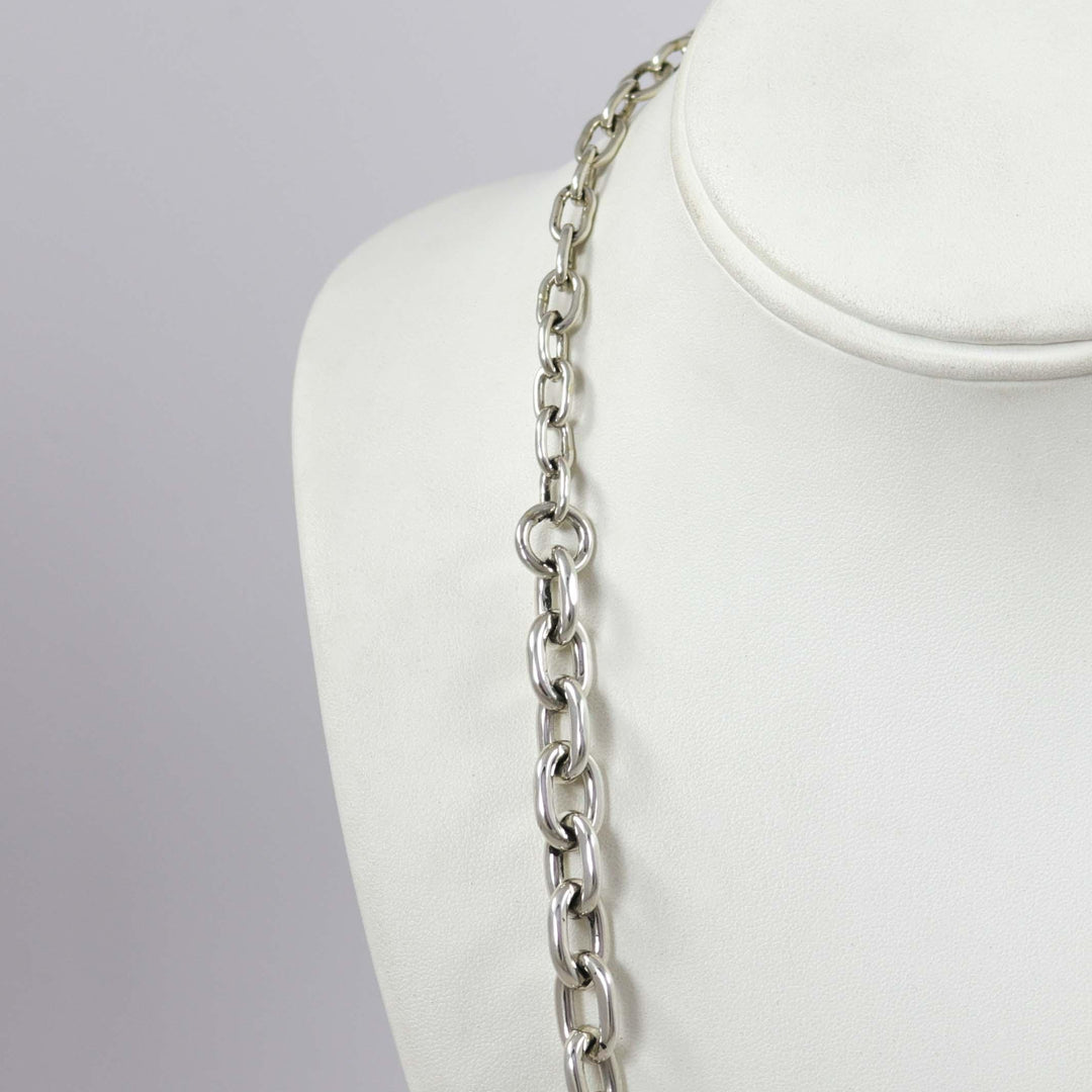 Silver Link Necklace by Anthony Redhorse - Garland's