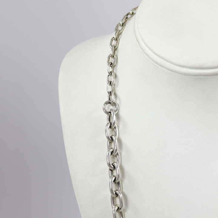Silver Link Necklace by Anthony Redhorse - Garland's