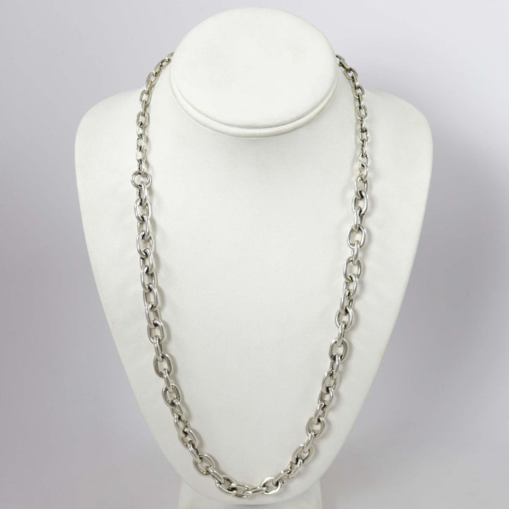 Silver Link Necklace by Anthony Redhorse - Garland's