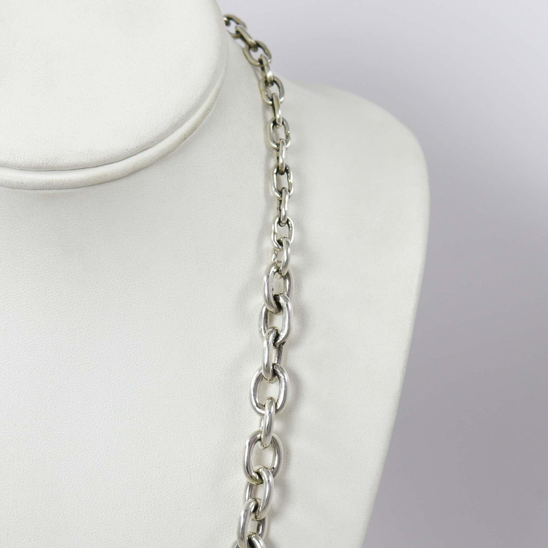 Silver Link Necklace by Anthony Redhorse - Garland's