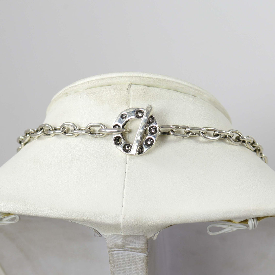 Silver Link Necklace by Anthony Redhorse - Garland's