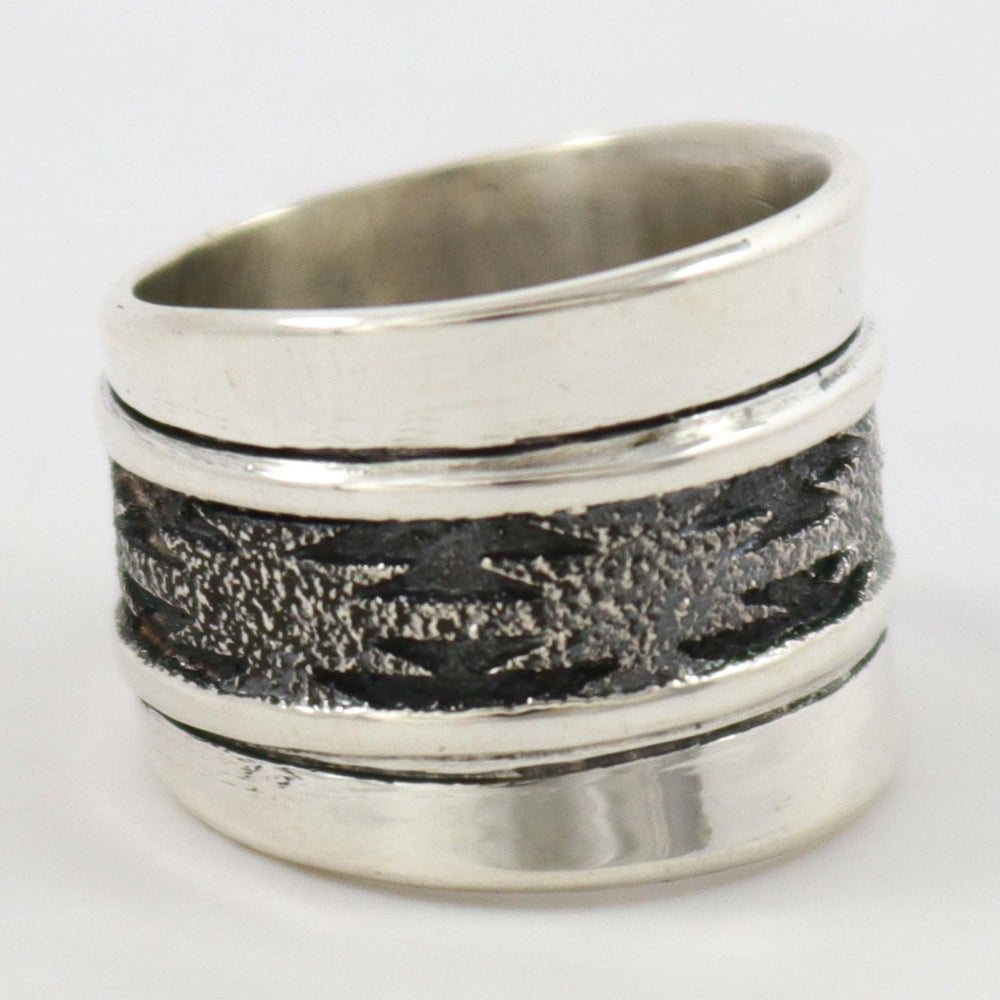 Silver Overlay Ring by Al Joe - Garland's