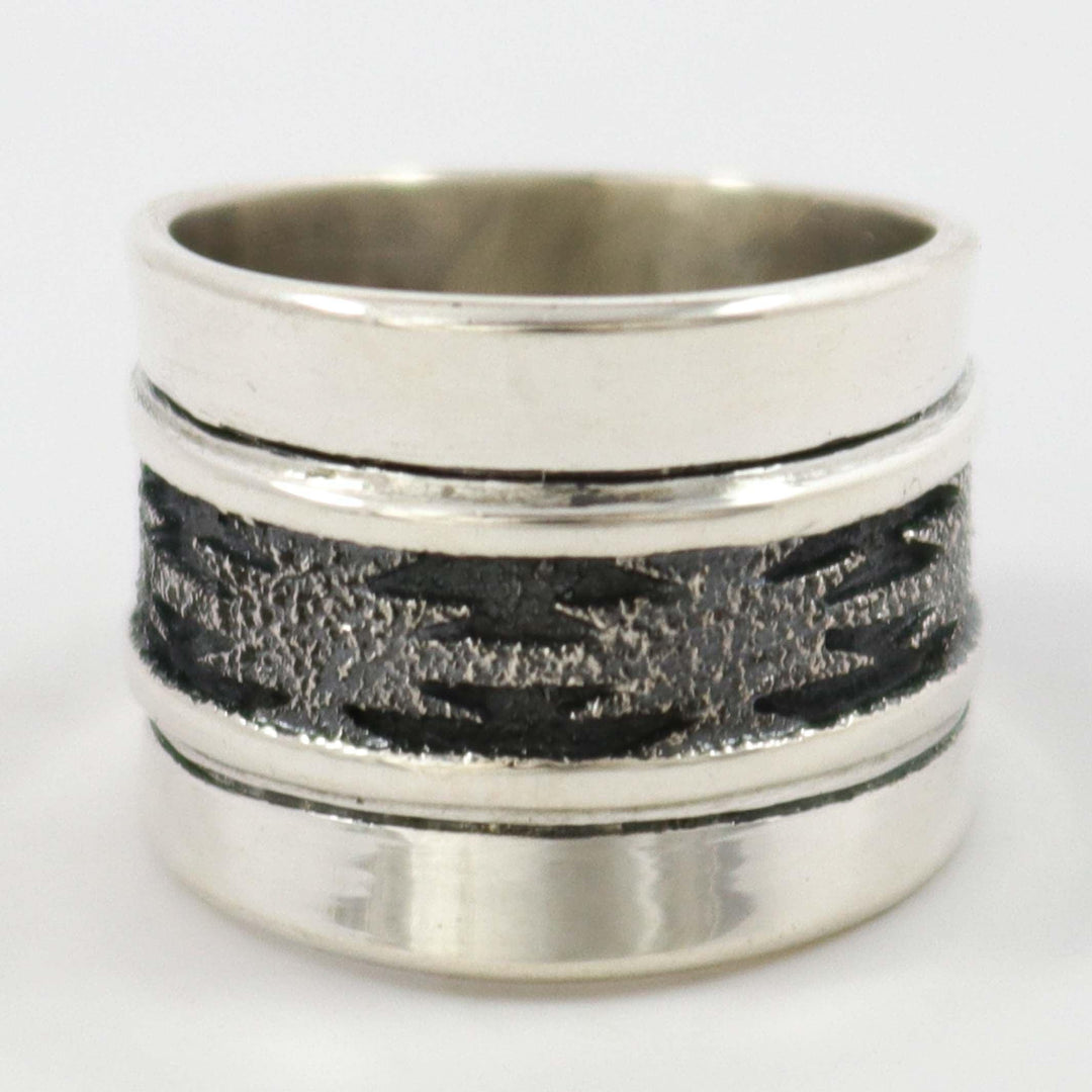 Silver Overlay Ring by Al Joe - Garland's