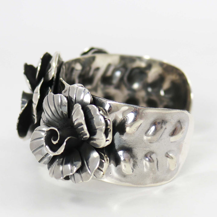 Silver Rose Cuff by Federico - Garland's