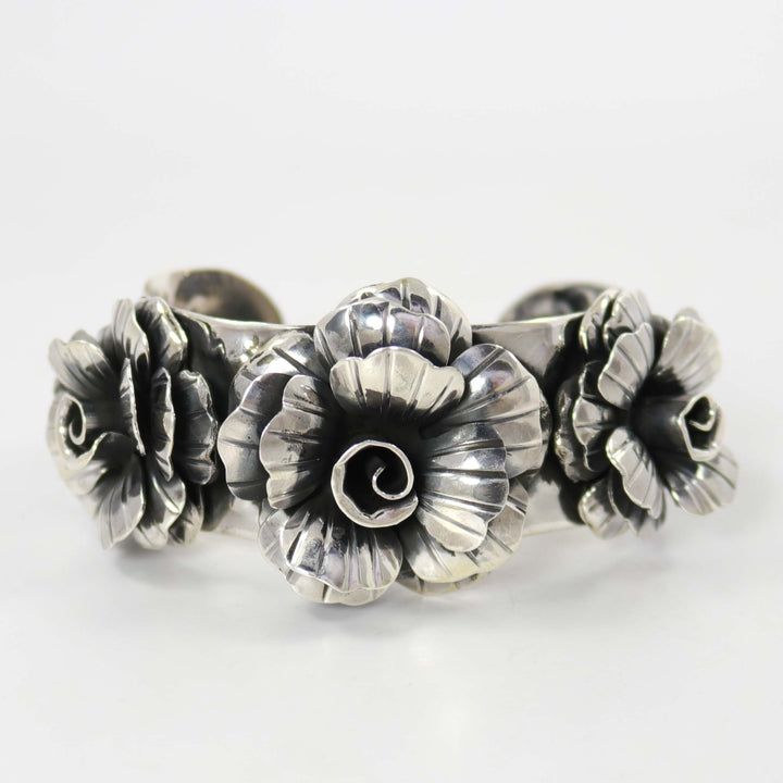 Silver Rose Cuff by Federico - Garland's