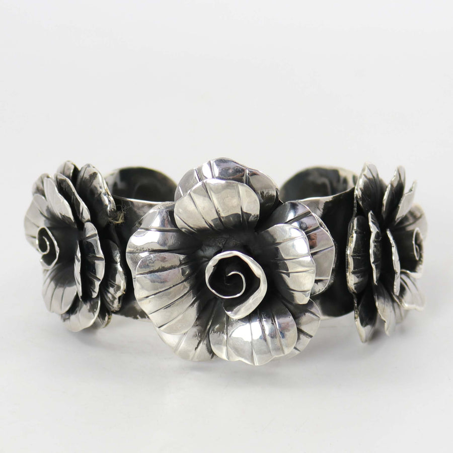 Silver Rose Cuff by Federico - Garland's