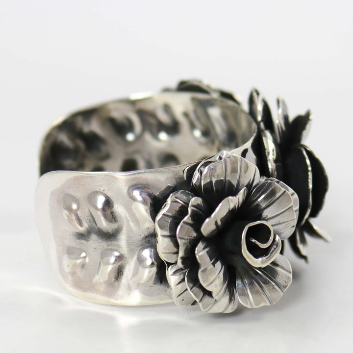 Silver Rose Cuff by Federico - Garland's