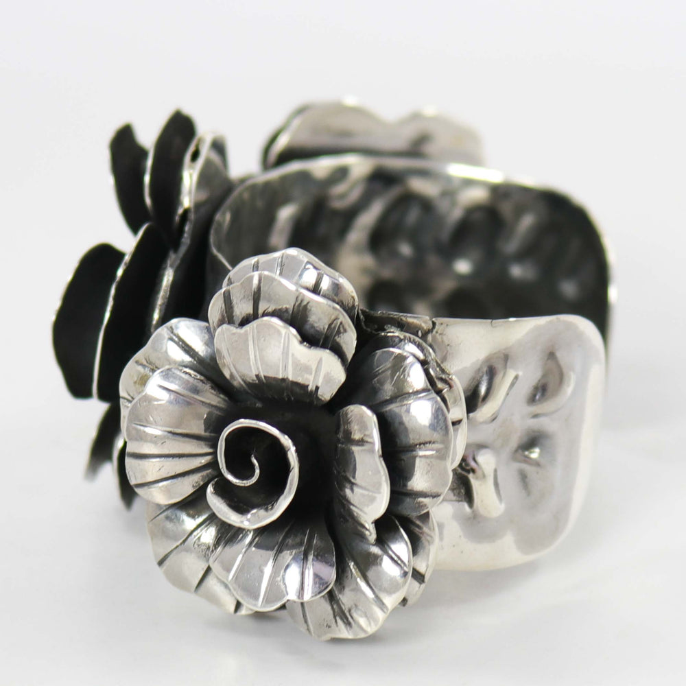 Silver Rose Cuff by Federico - Garland's