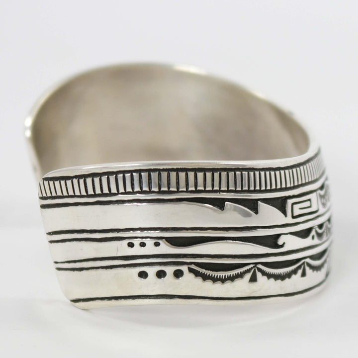 Silver Stamped Cuff by Charlie John - Garland's