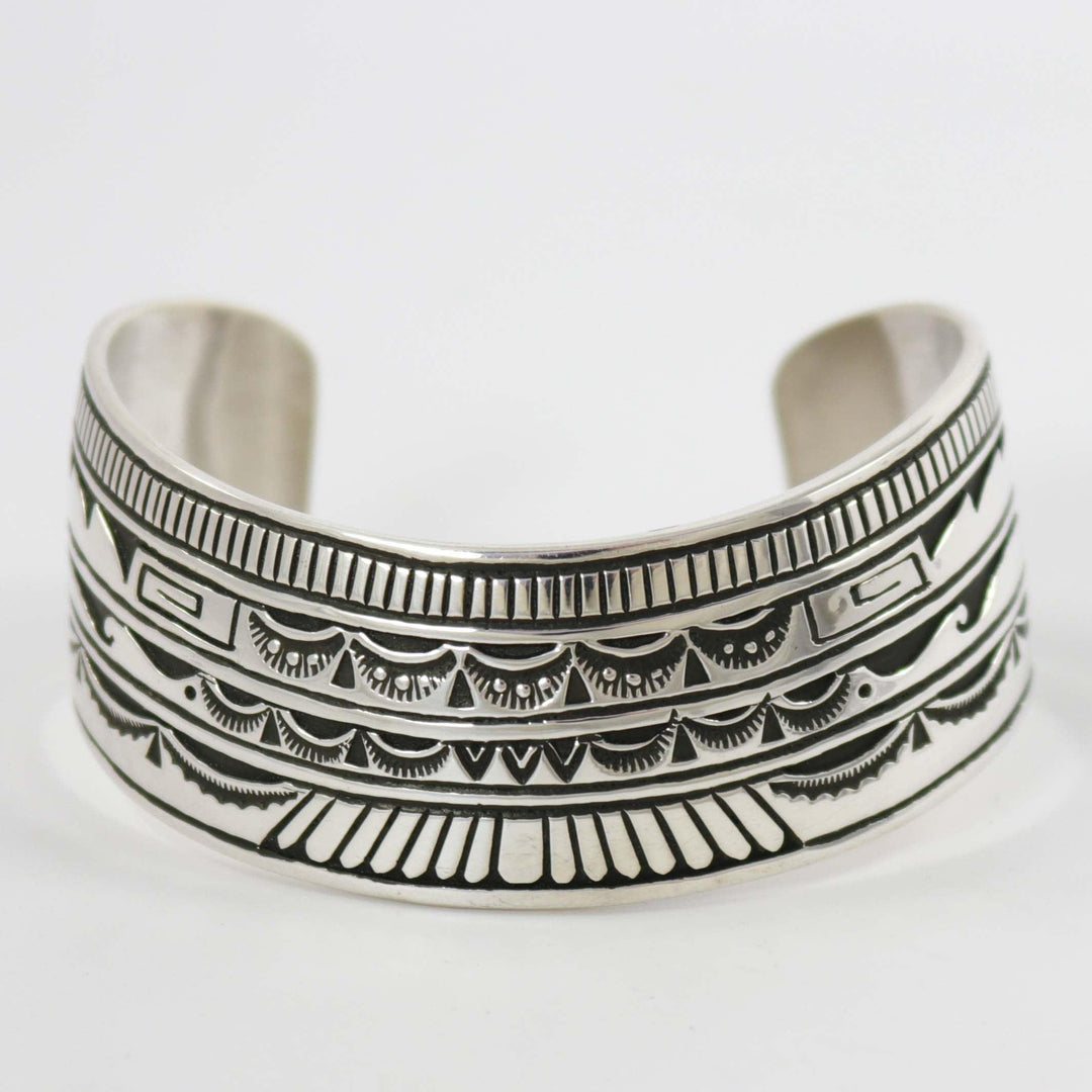 Silver Stamped Cuff by Charlie John - Garland's