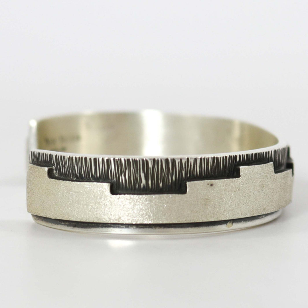 Silver Textured Cuff by Peter Nelson - Garland's