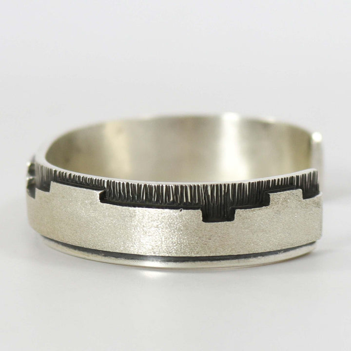 Silver Textured Cuff by Peter Nelson - Garland's
