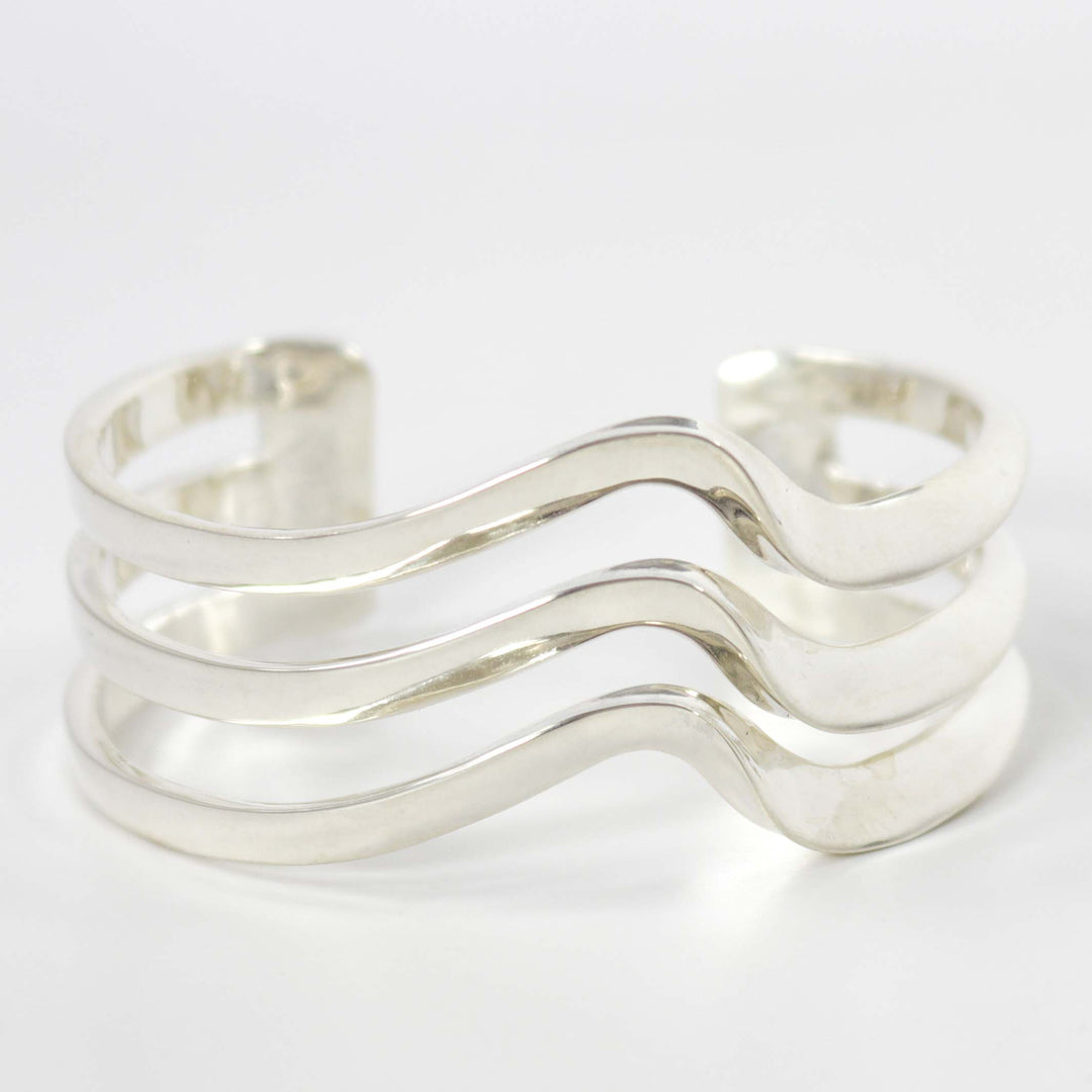 Silver Wave Cuff by Melanie and Michael Lente - Garland's