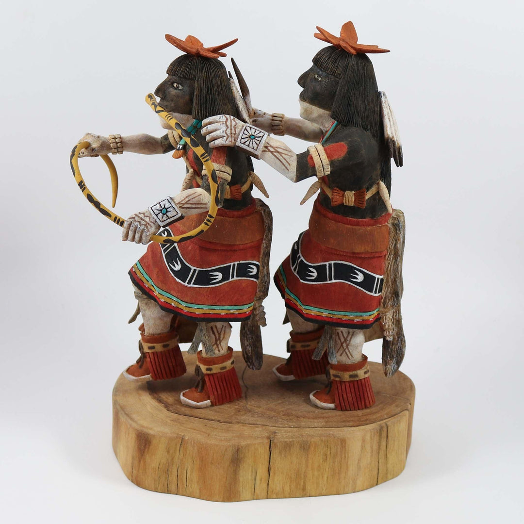 Snake Dancer Kachina Pair by Norbert Tewa - Garland's