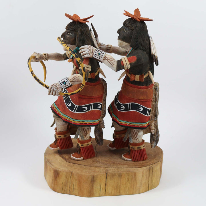 Snake Dancer Kachina Pair by Norbert Tewa - Garland's