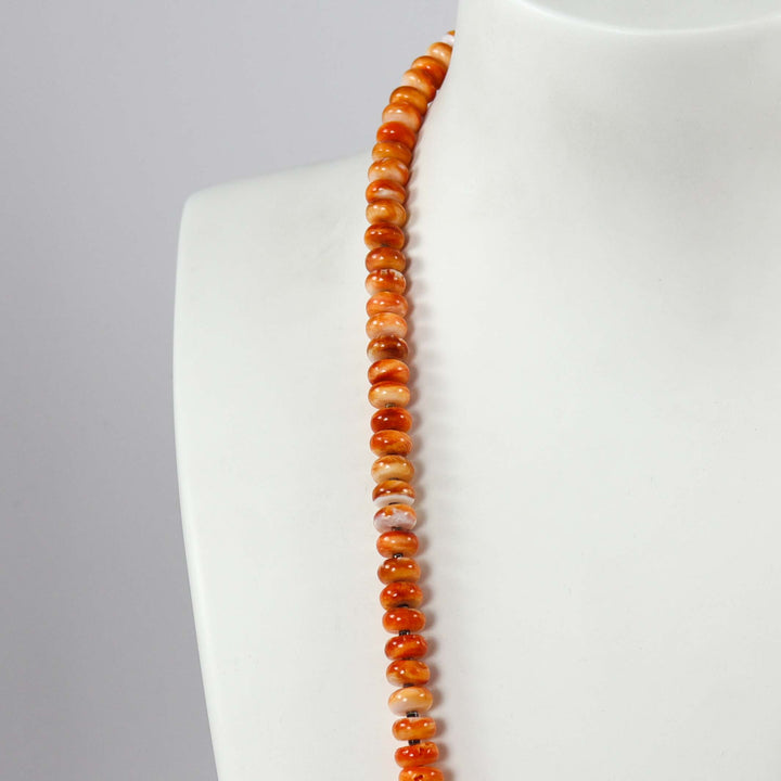 Spiny Oyster Tab Necklace by Joe and Angie Reano - Garland's
