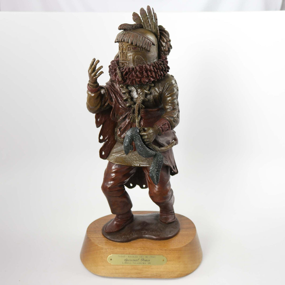 “Spiritual Peace” Bronze Sculpture by Lowell Talashoma Sr. - Garland's