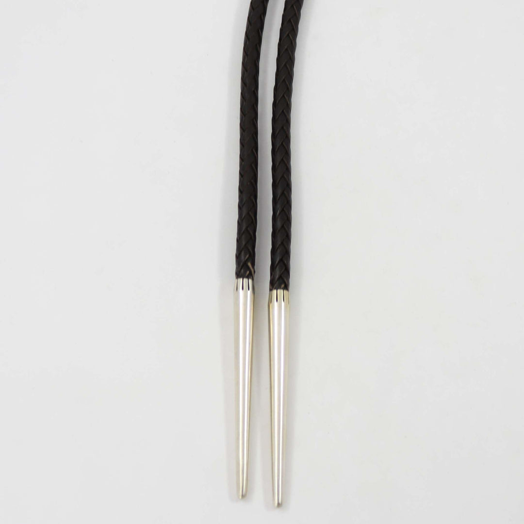 Stamped Silver Bola Tie by Fidel Bahe - Garland's
