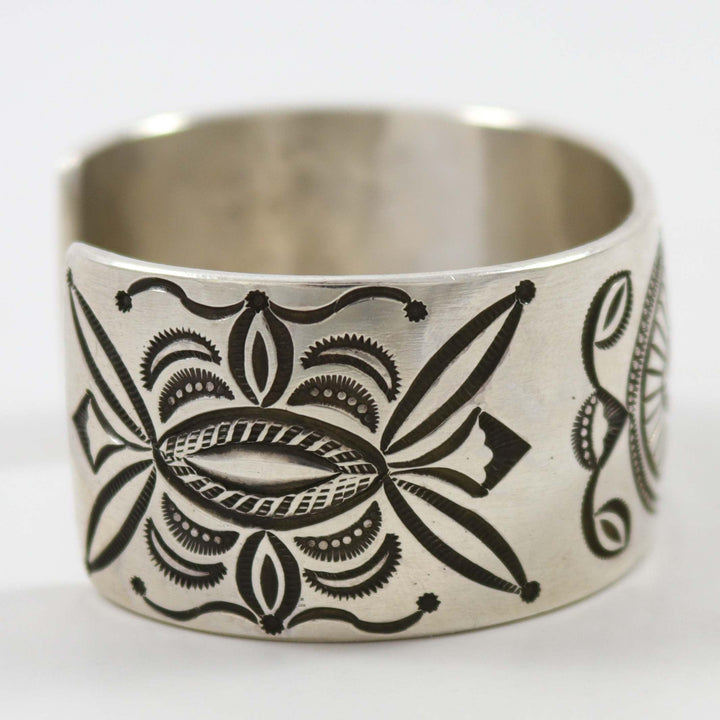 Stamped Silver Cuff by Calvin Martinez - Garland's