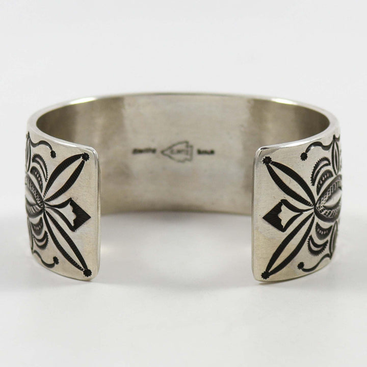 Stamped Silver Cuff by Calvin Martinez - Garland's