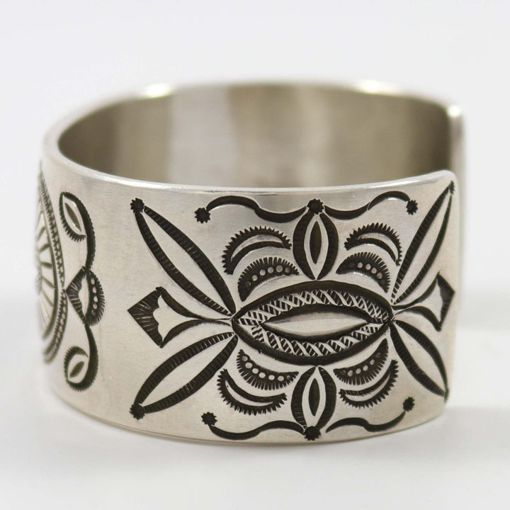 Stamped Silver Cuff by Calvin Martinez - Garland's