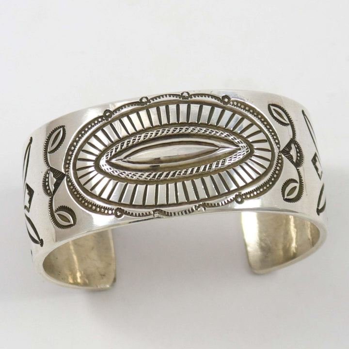 Stamped Silver Cuff by Calvin Martinez - Garland's