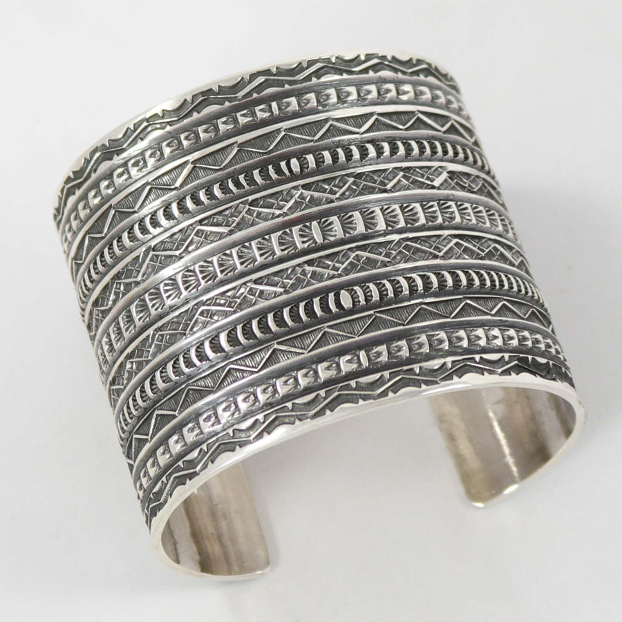 Stamped Silver Cuff by Sunshine Reeves - Garland's