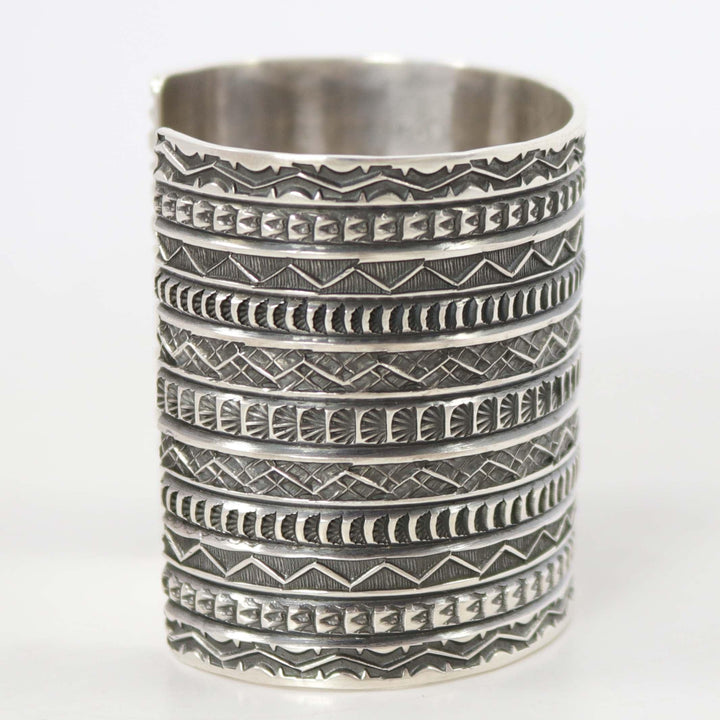 Stamped Silver Cuff by Sunshine Reeves - Garland's
