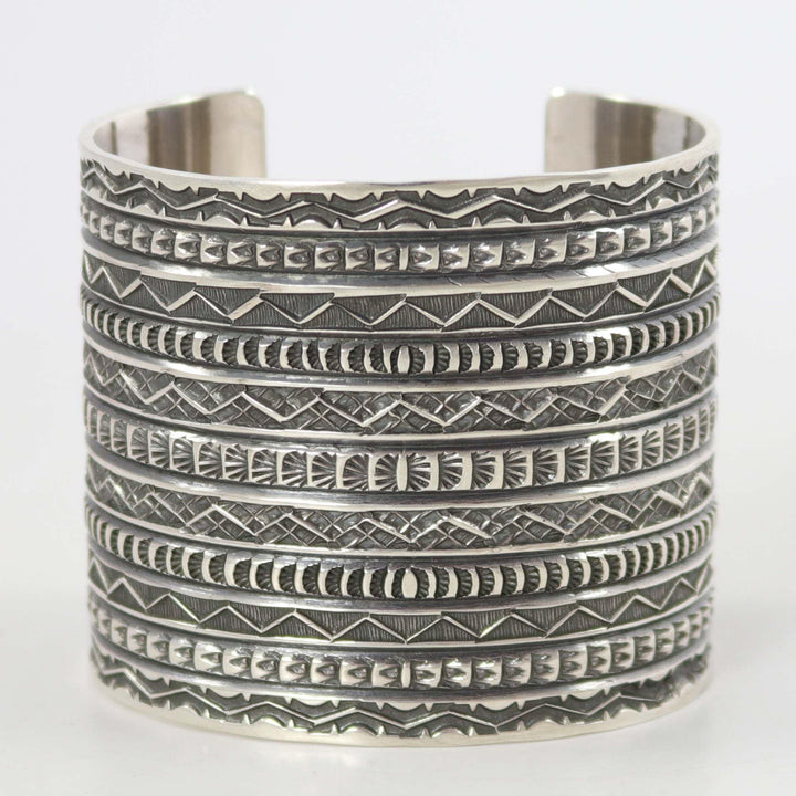 Stamped Silver Cuff by Sunshine Reeves - Garland's