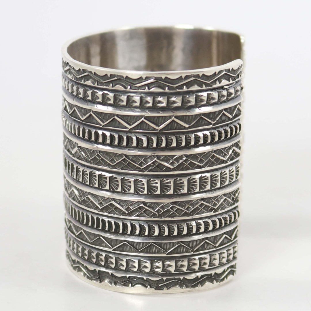 Stamped Silver Cuff by Sunshine Reeves - Garland's