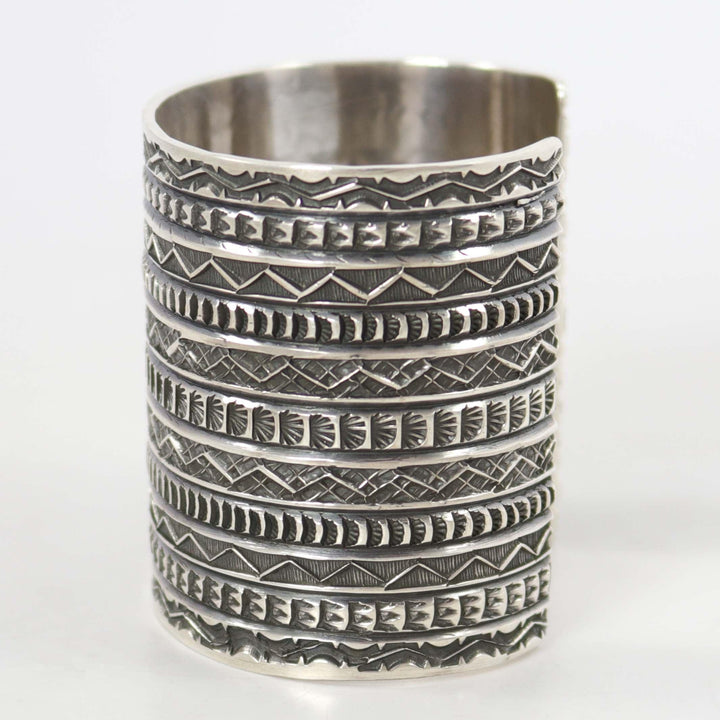 Stamped Silver Cuff by Sunshine Reeves - Garland's