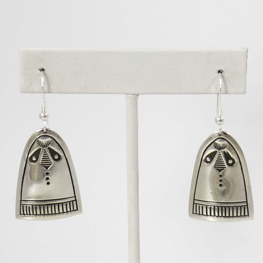 Stamped Silver Earrings by Charlie John - Garland's