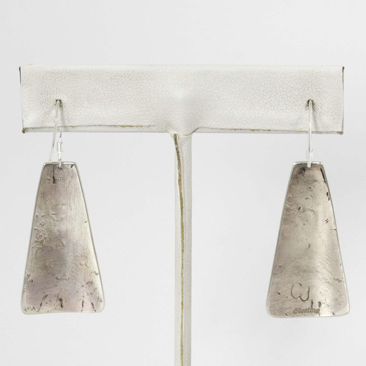 Stamped Silver Earrings by Charlie John - Garland's