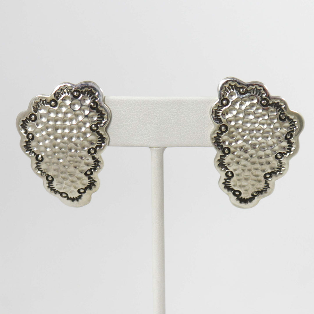 Stamped Silver Earrings by Debbie Silversmith - Garland's