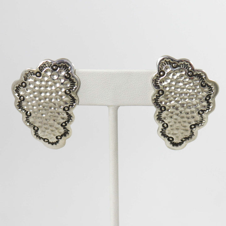 Stamped Silver Earrings by Debbie Silversmith - Garland's