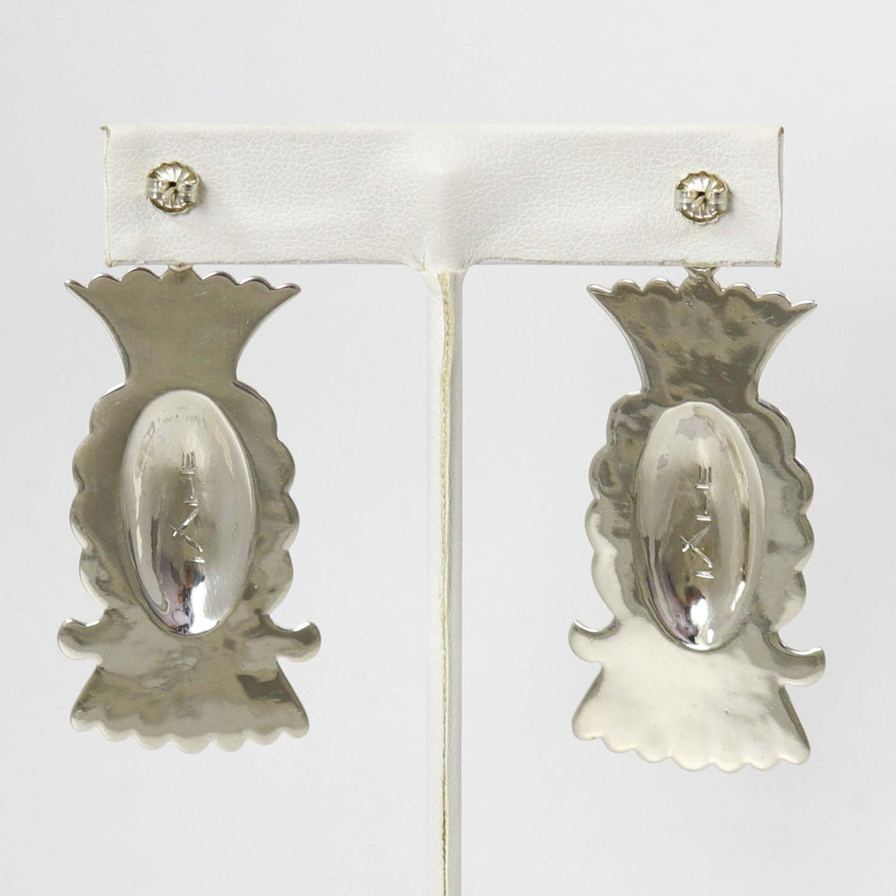 Stamped Silver Earrings by Fidel Bahe - Garland's