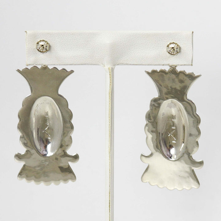 Stamped Silver Earrings by Fidel Bahe - Garland's