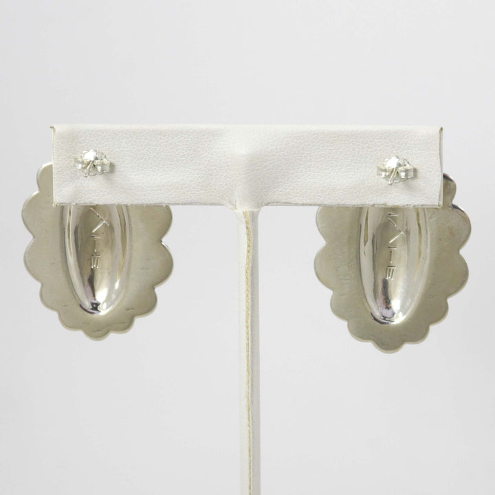 Stamped Silver Earrings by Fidel Bahe - Garland's