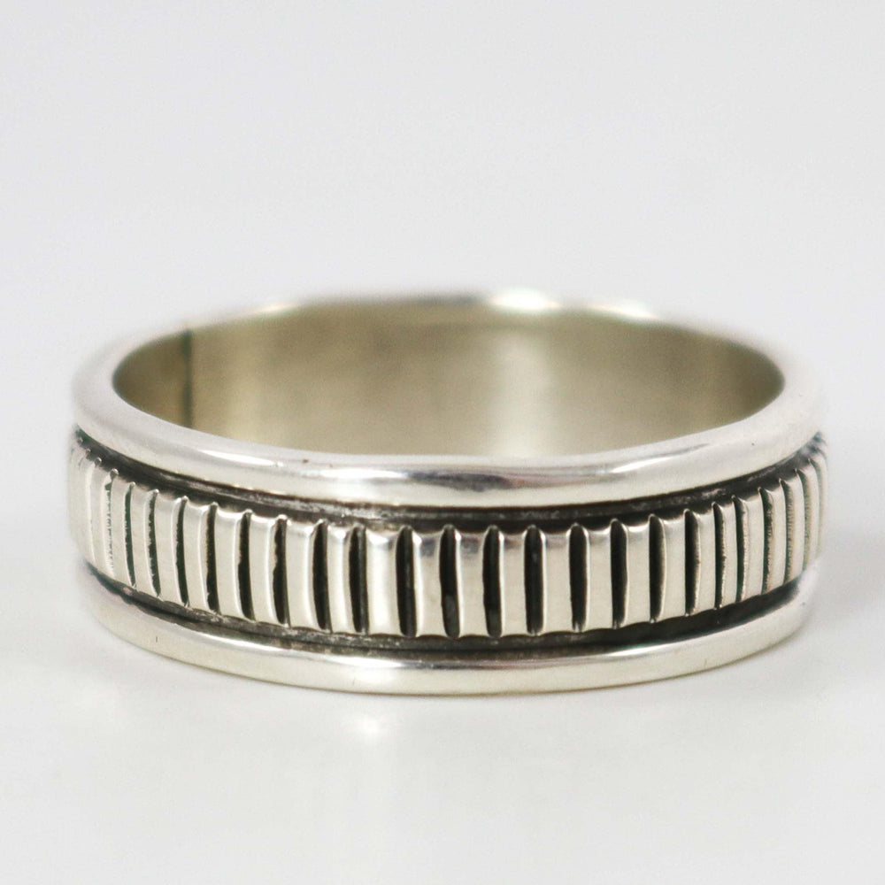 Stamped Silver Ring by Bruce Morgan - Garland's