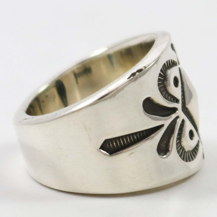 Stamped Silver Ring by Jennifer Curtis - Garland's