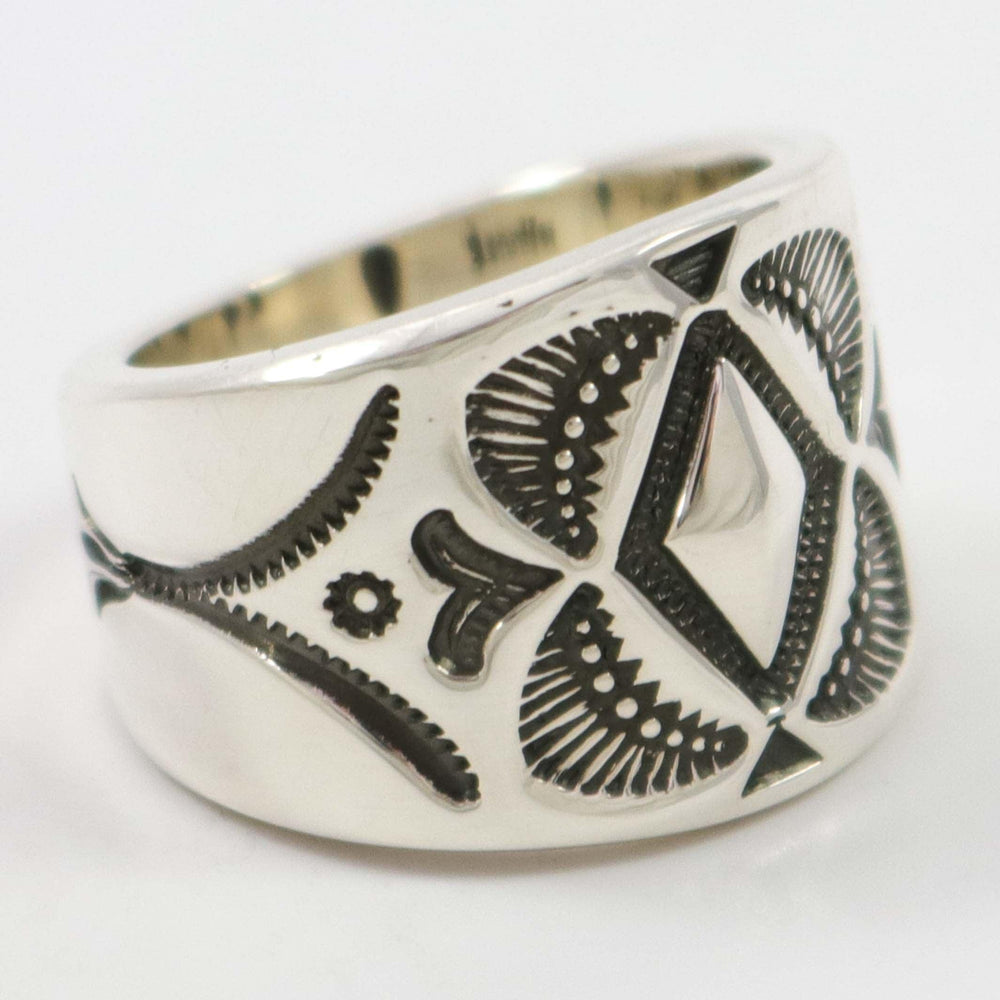 Stamped Silver Ring by Jennifer Curtis - Garland's