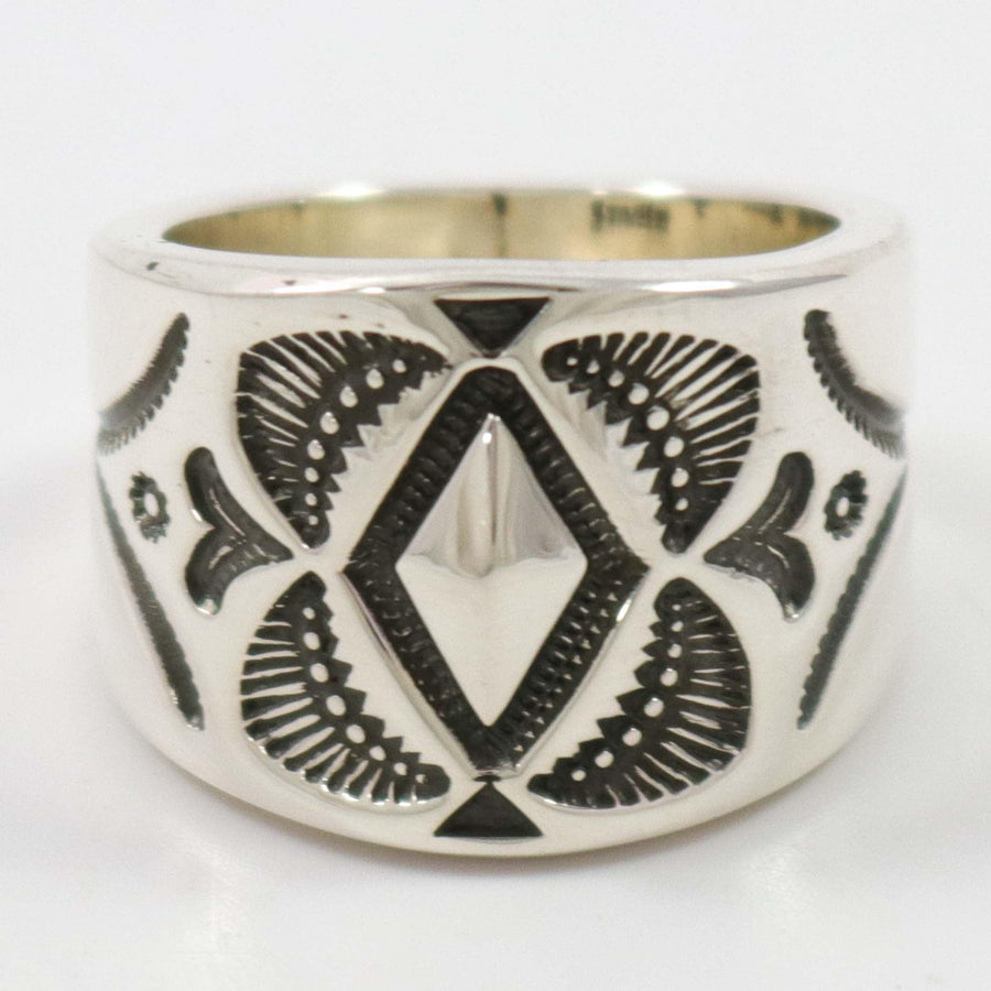 Stamped Silver Ring by Jennifer Curtis - Garland's